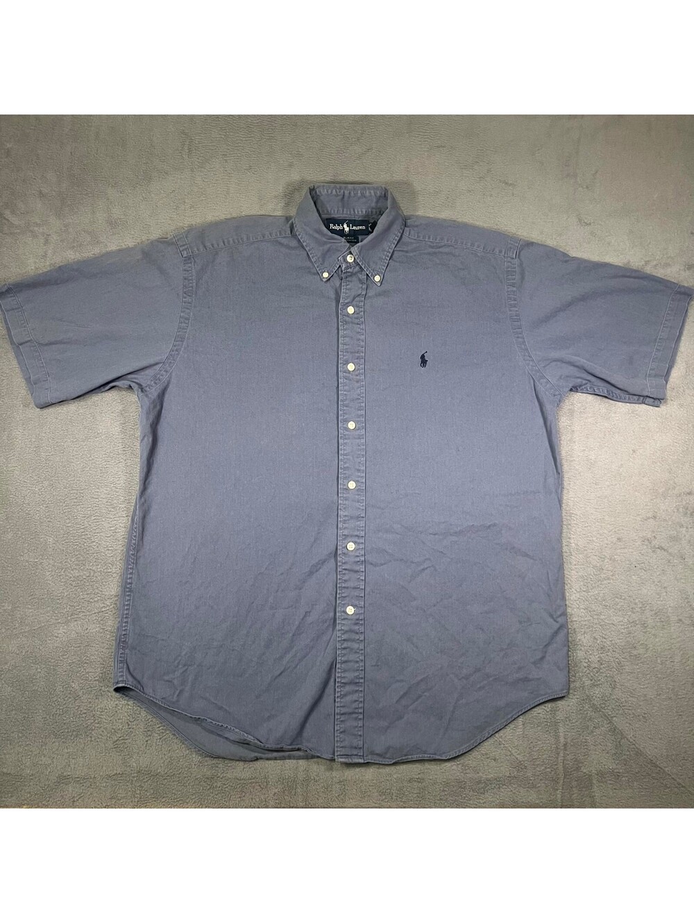 Ralph Lauren Shirt Blue Mens Medium Button Down Blaire Cotton Pony Button Down